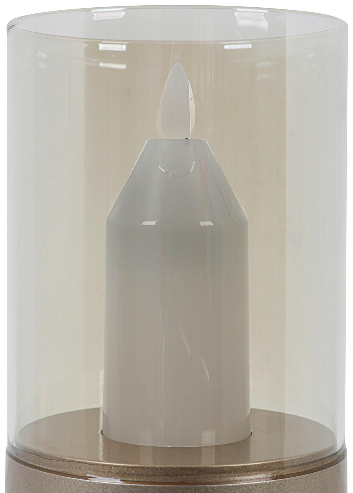 DEKORAČNÉ LED SVIETIDLO FLAMMI - biela/šampanská, Modern, kov/plast (8,5/13cm) - Mömax