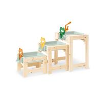 Kinderspieltisch 3er Set natur - Naturfarben, Basics, Holz (39,5/61/98cm) - Pinolino