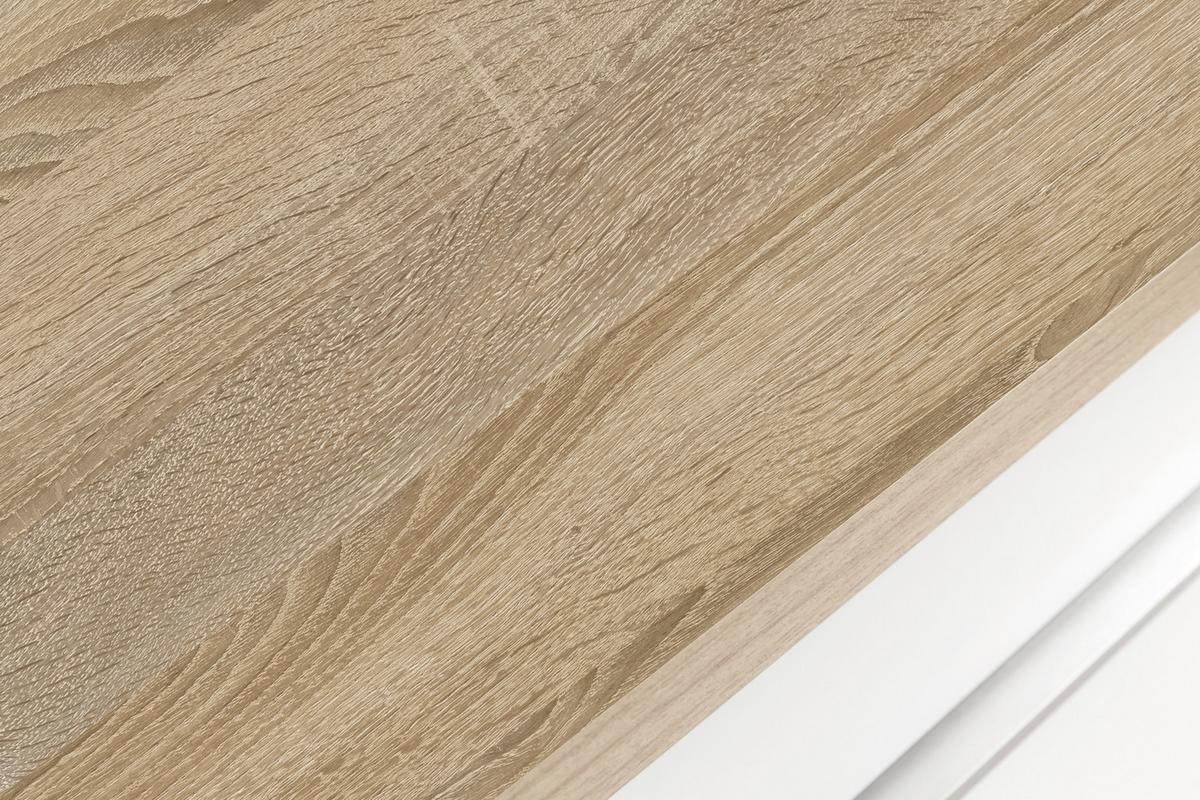 Küchenzeile Mailand mit Geräten 360 cm Weiß Hochglanz - Weiß Hochglanz/Eichefarben, MODERN, Holzwerkstoff (360cm) - Held