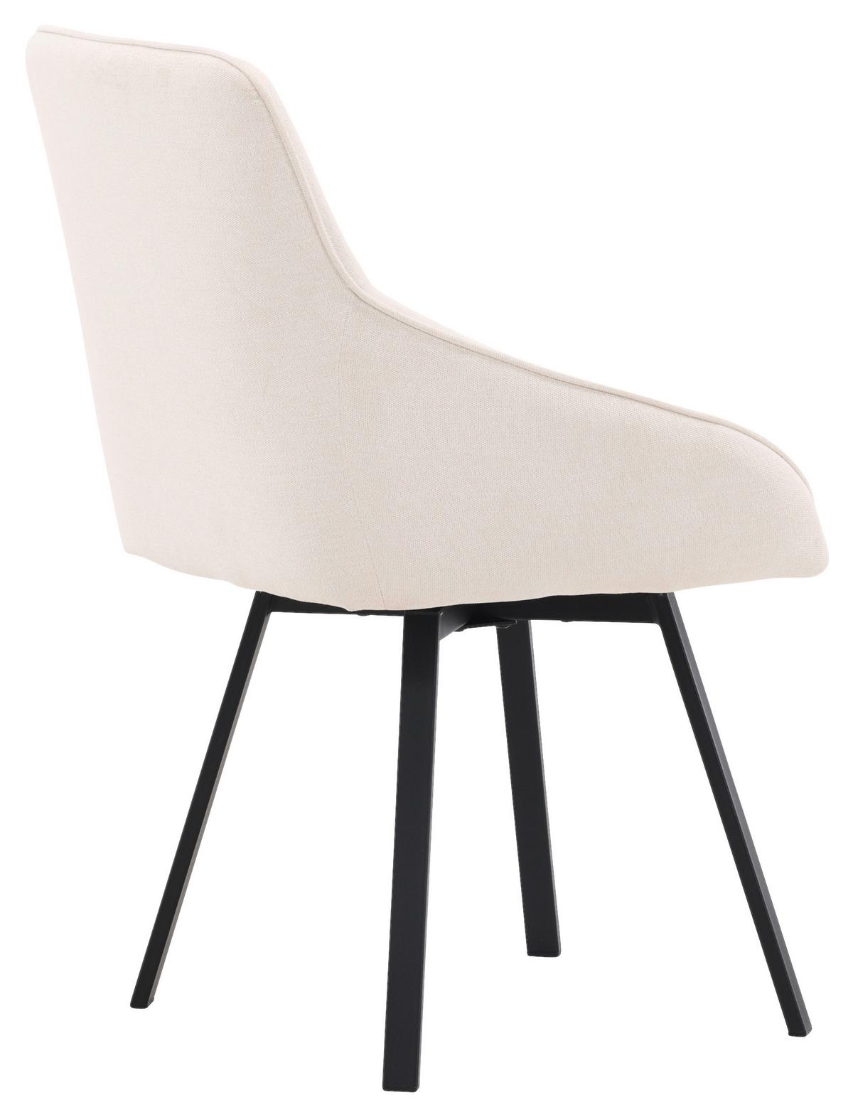 Stuhl-set Rosie Schwarz/beige B: 55 Cm - Beige/Schwarz, Design, Textil/Metall (55/88/60cm) - Livetastic