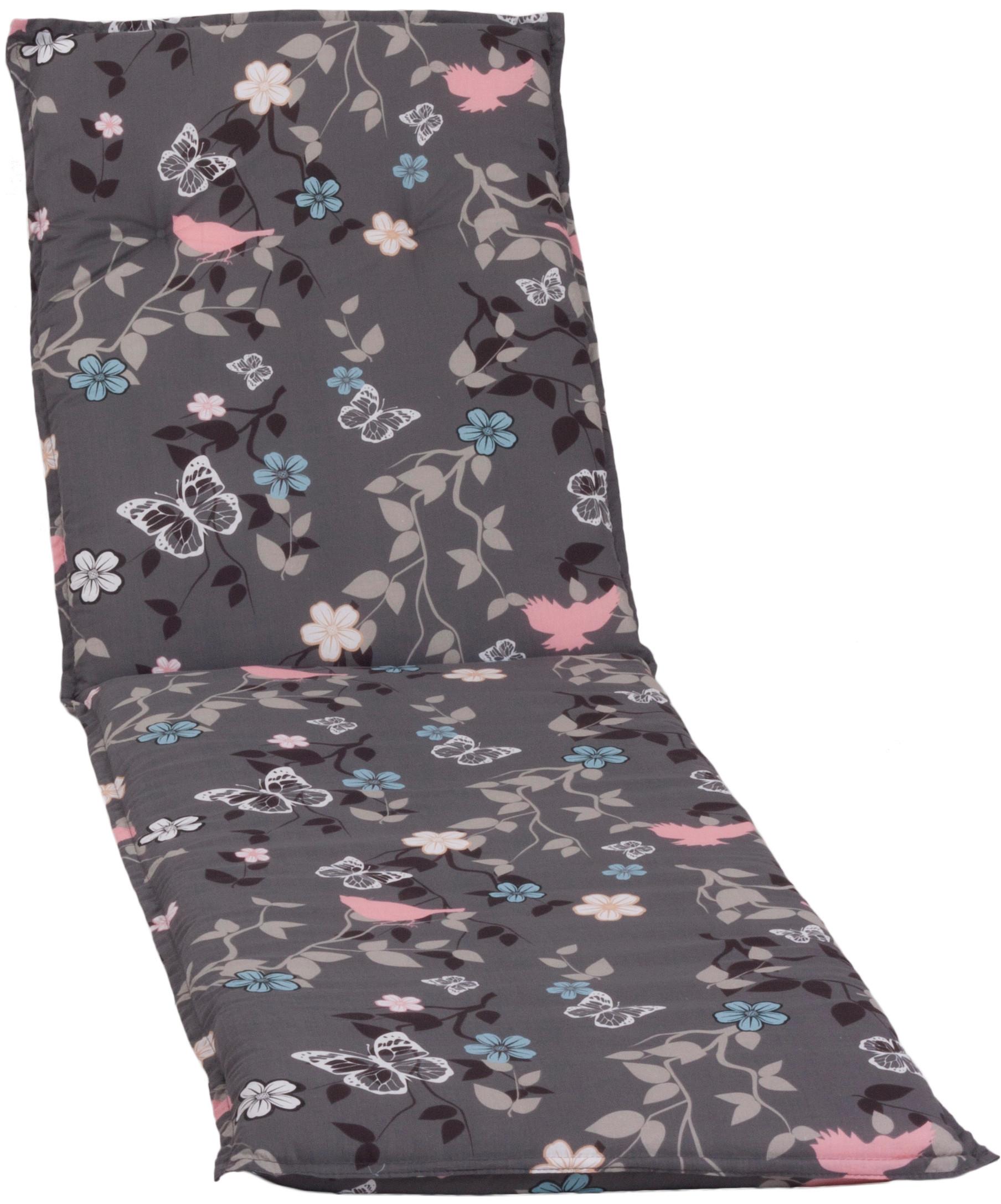 Liegenauflage mit Blumenmuster