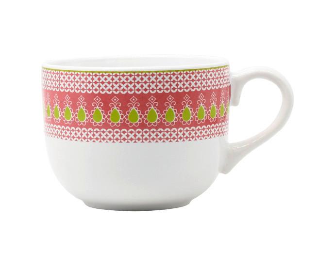 Hrnek Maja, 500ml - zelená/červená, Lifestyle, keramika (11/8,5cm) - Modern Living