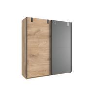 Tolóajtós Szekrény Liverpool 180/198 Cm - grafitszürke/tölgyfa színű, Design, faalapú anyag (180/198/65cm) - MID.YOU