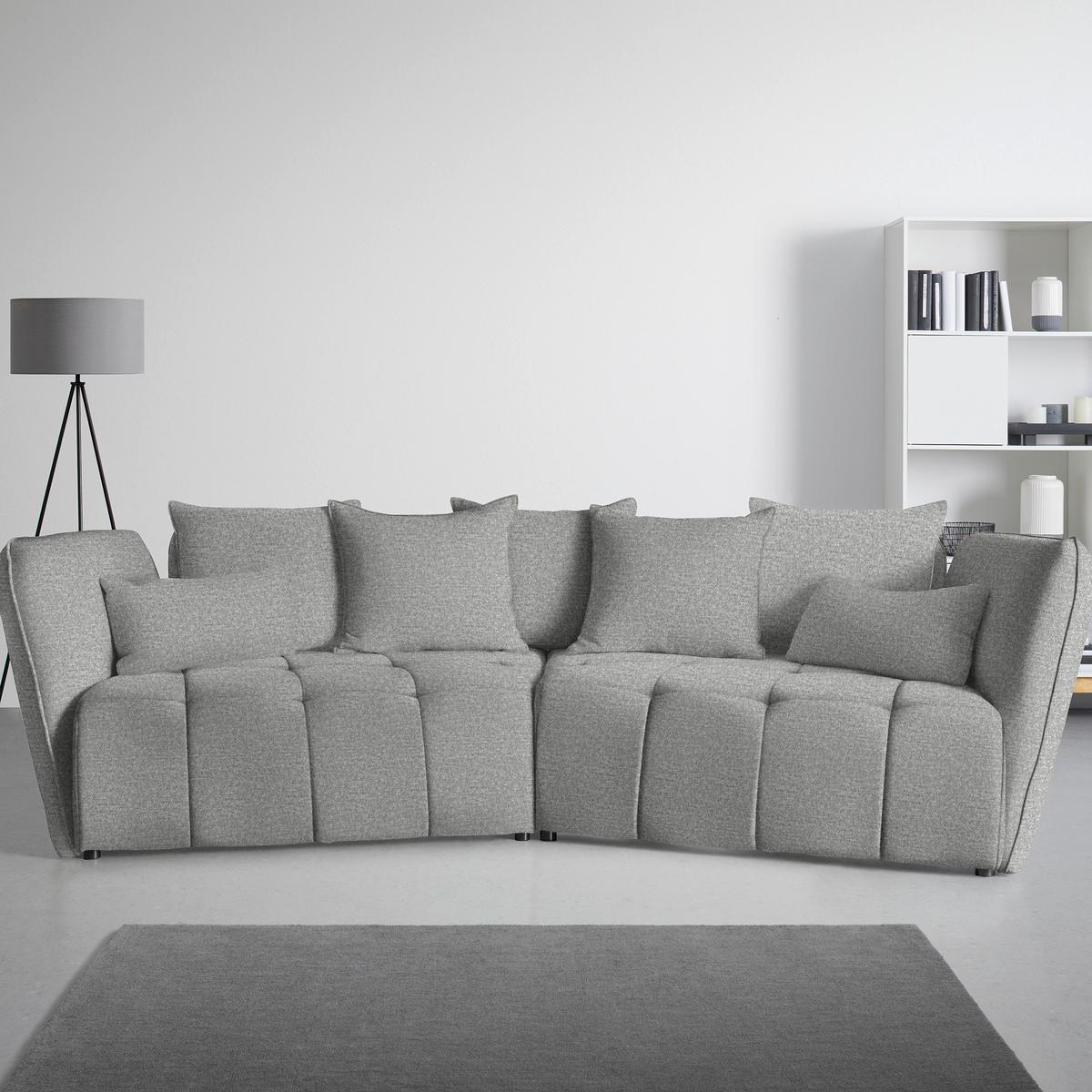 Boxspringová pohovka SOFI, svetlosivá - čierna/svetlosivá, Modern, textil (294/93/152cm) - Premium Living