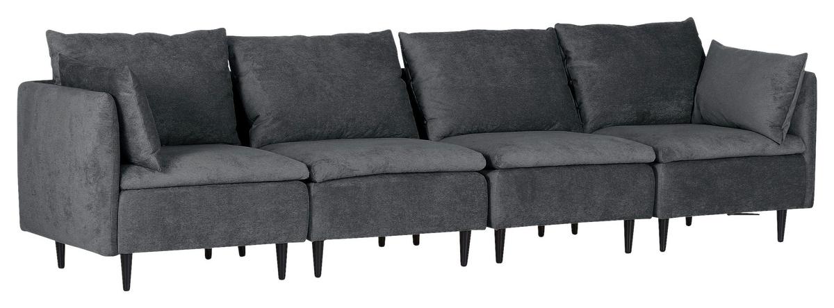 Sofaelement Fynn, Anthrazit B: 83 cm - Anthrazit/Schwarz, KONVENTIONELL, Textil (83/72/83cm) - MID.YOU