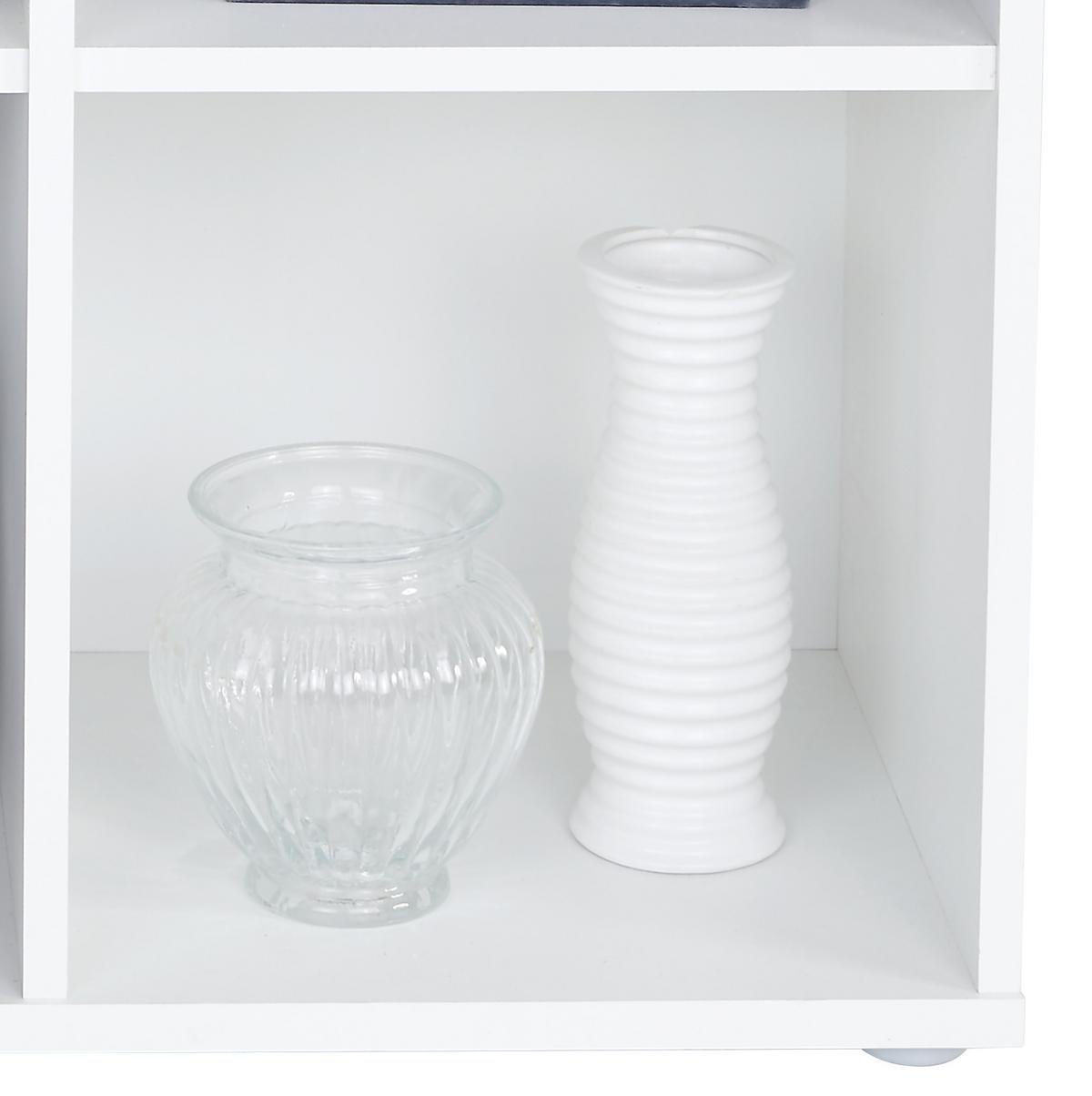 Polc Carlo - fehér, Modern, faalapú anyag (105,5/107,3/35,5cm)