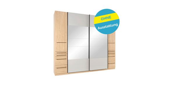 Schwebetürenschrank + Spiegel B: 274cm Ondega Eiche Dekor - Eichefarben, KONVENTIONELL, Holzwerkstoff (274/242,2/61cm) - Ondega
