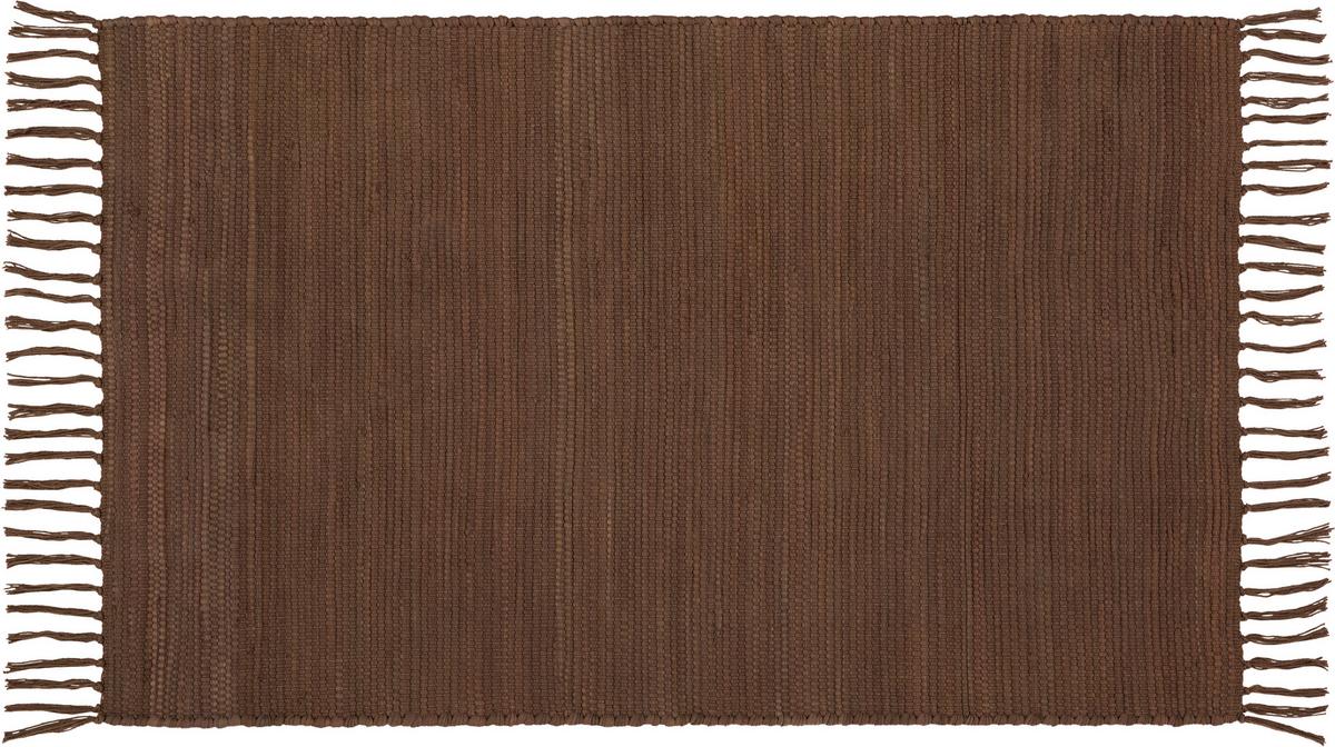 Handwebteppich Annika - Braun, Textil (70/120cm) - James Wood