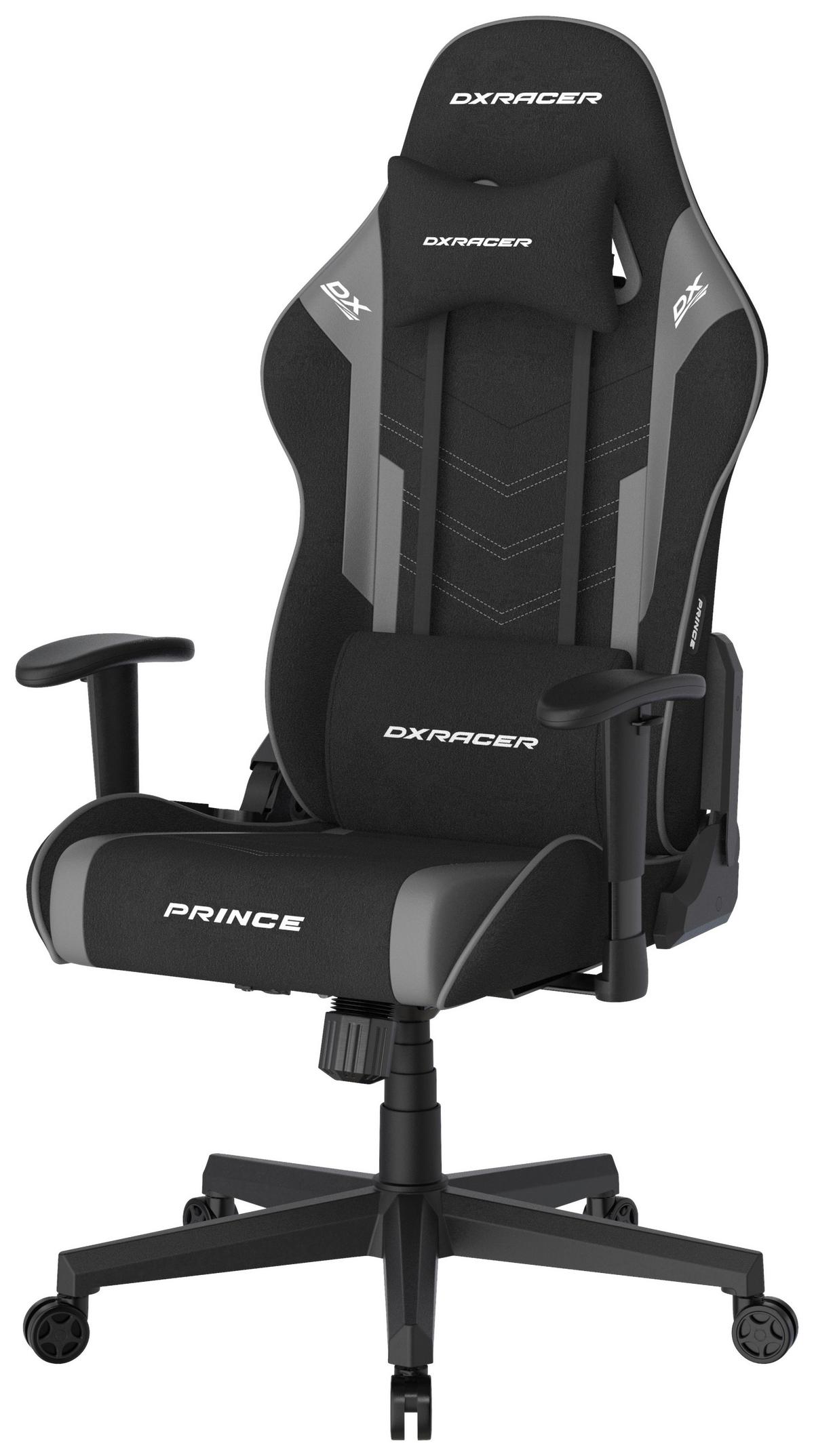 Gamingstuhl DX Racer Prince L - Schwarz/Grau, MODERN, Kunststoff/Textil (67/126/67cm) - Dxracer