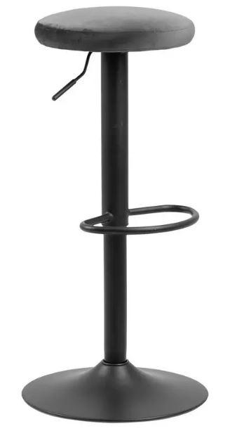 Barová Židle Finch Š: 40 Cm Šedá - šedá/černá, Basics, kov/textil (40/82/40cm)