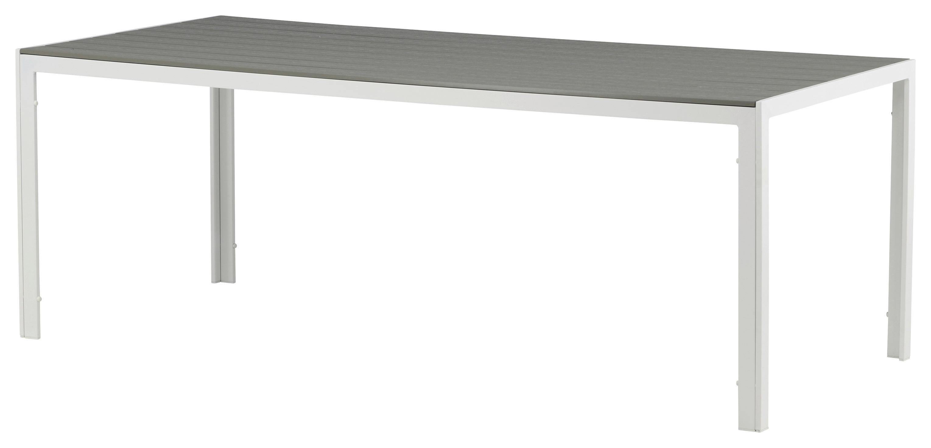 Gartentisch Break Metall L 205 cm - Weiß/Grau, KONVENTIONELL, Metall (205/90/75cm) - Gardenson