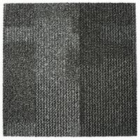 Teppichfliese Grau/Dunkelgrau Essential 50x50cm Florhöhe 3mm - Dunkelgrau/Grau, Basics, Textil (50/50cm)
