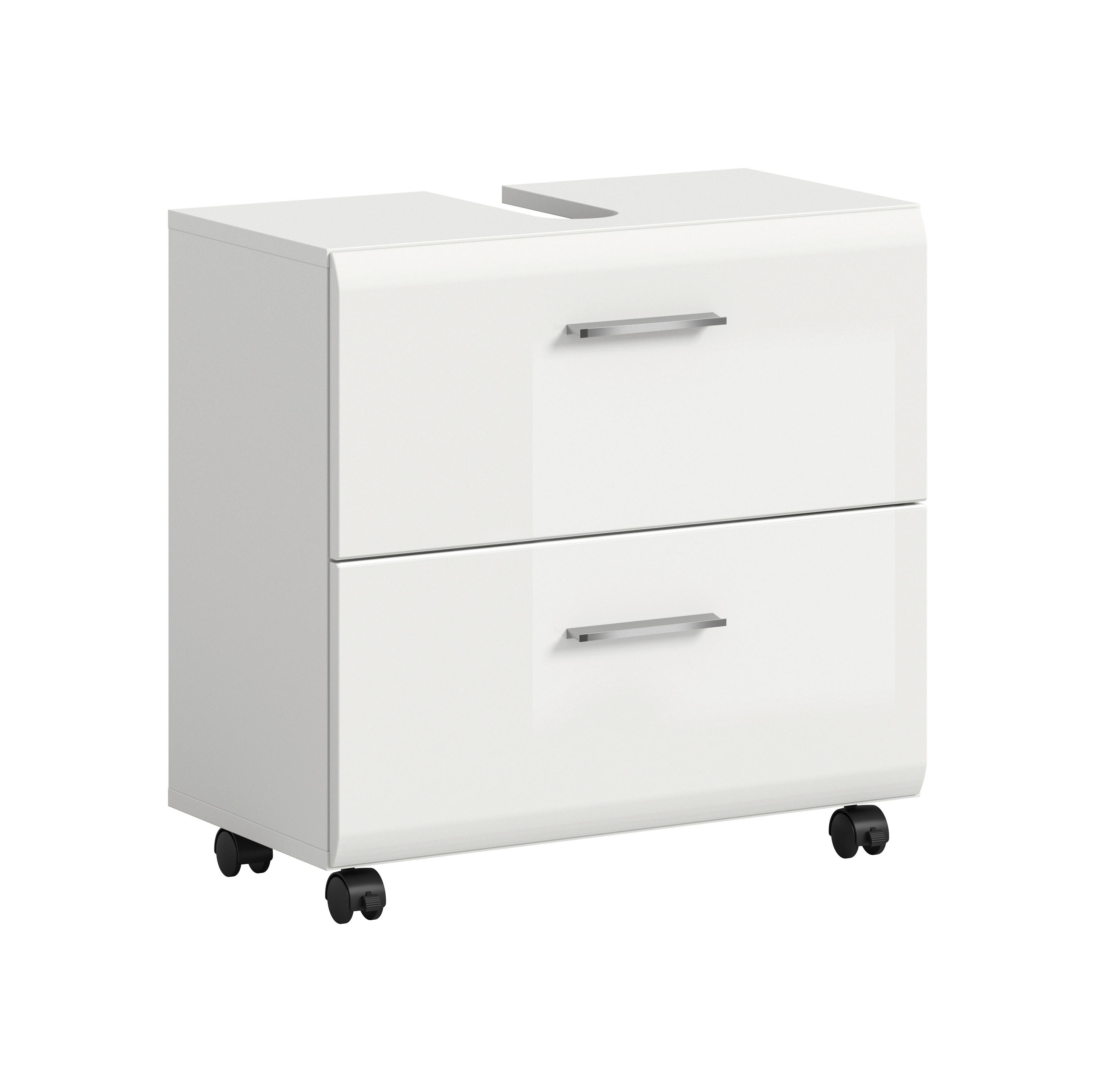WASCHBECKENUNTERSCHRANK Ice Weiß/Weiß HG B: 60cm