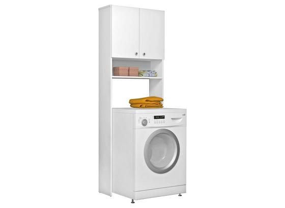 Regál Nad Práčku Biela - biela, Konvenčný, kompozitné drevo (65/185,3/24,3cm) Regál Nad Práčku Biela - biela, Konvenčný, kompozitné drevo (65/185,3/24,3cm)