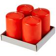 Kerze Winston - Rot/Schwarz, Basics, Naturmaterialien (6/10cm) - Ondega