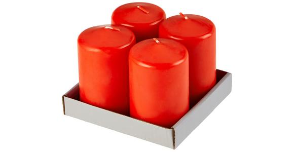 Kerze Winston - Rot/Schwarz, Basics, Naturmaterialien (6/10cm) - Ondega