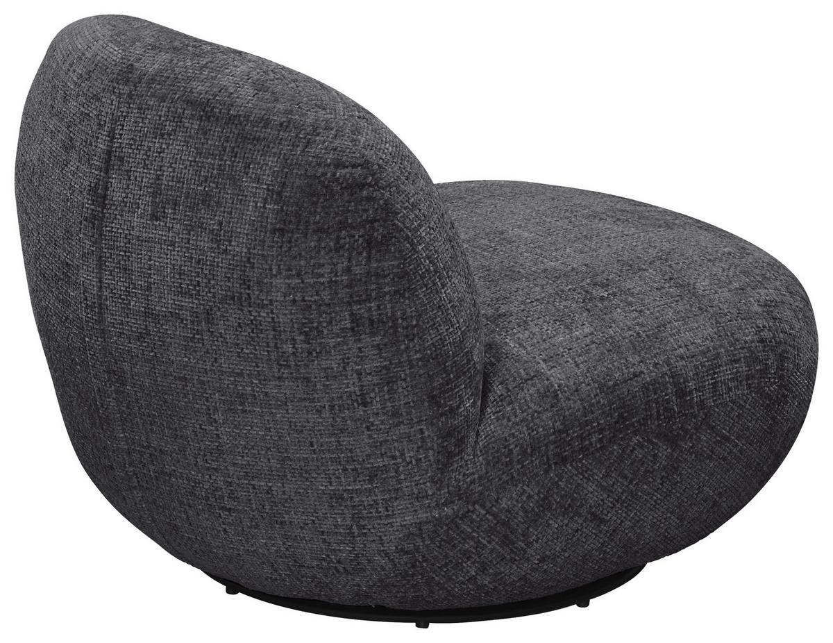 Sessel Chris Anthrazit B: 85 cm - Anthrazit/Schwarz, MODERN, Textil (85/70/99cm) - MID.YOU