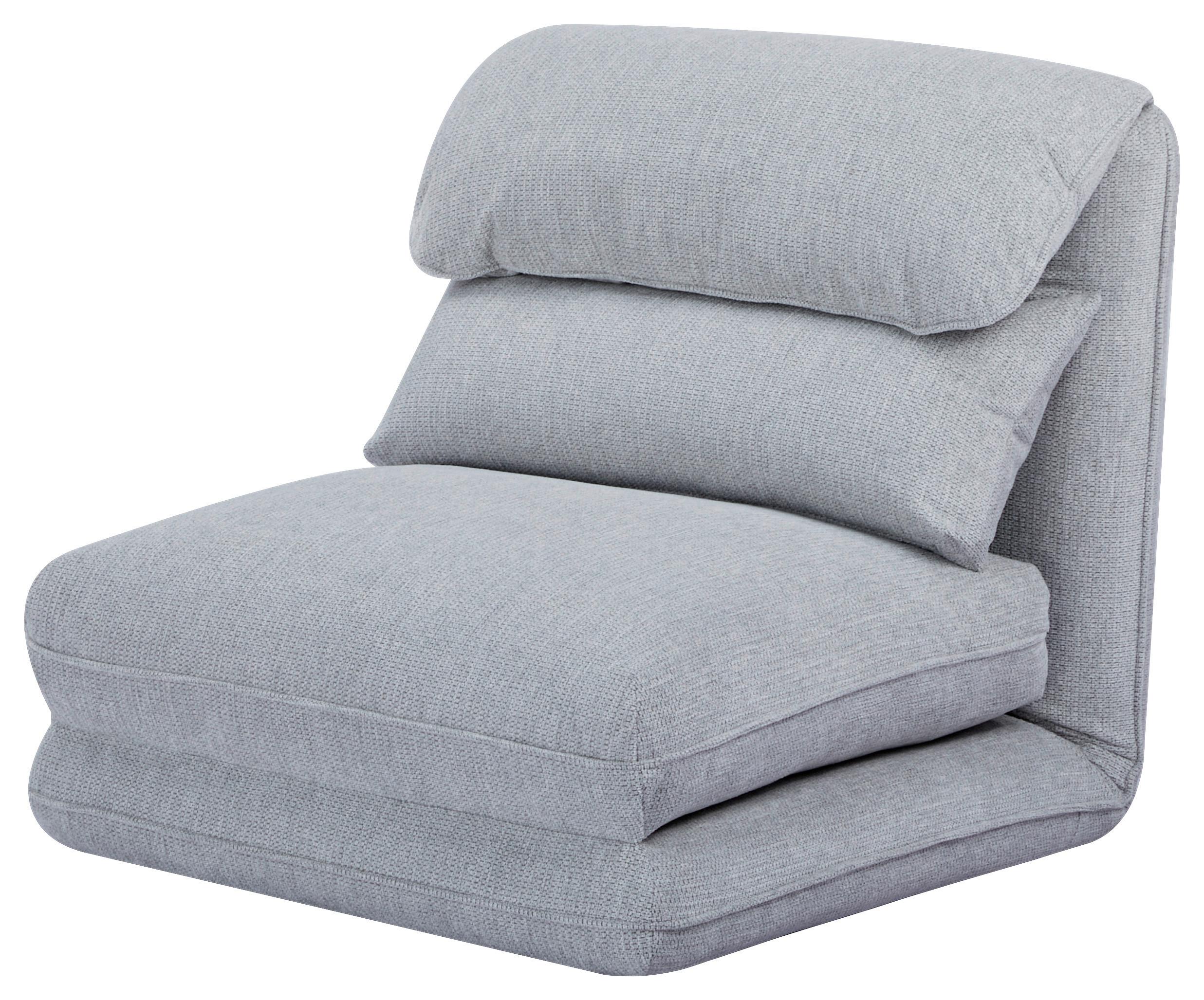 Schlafsessel Verve Hellgrau B: 78 cm - Hellgrau, Design, Textil/Metall (78/72/85cm) - Livetastic