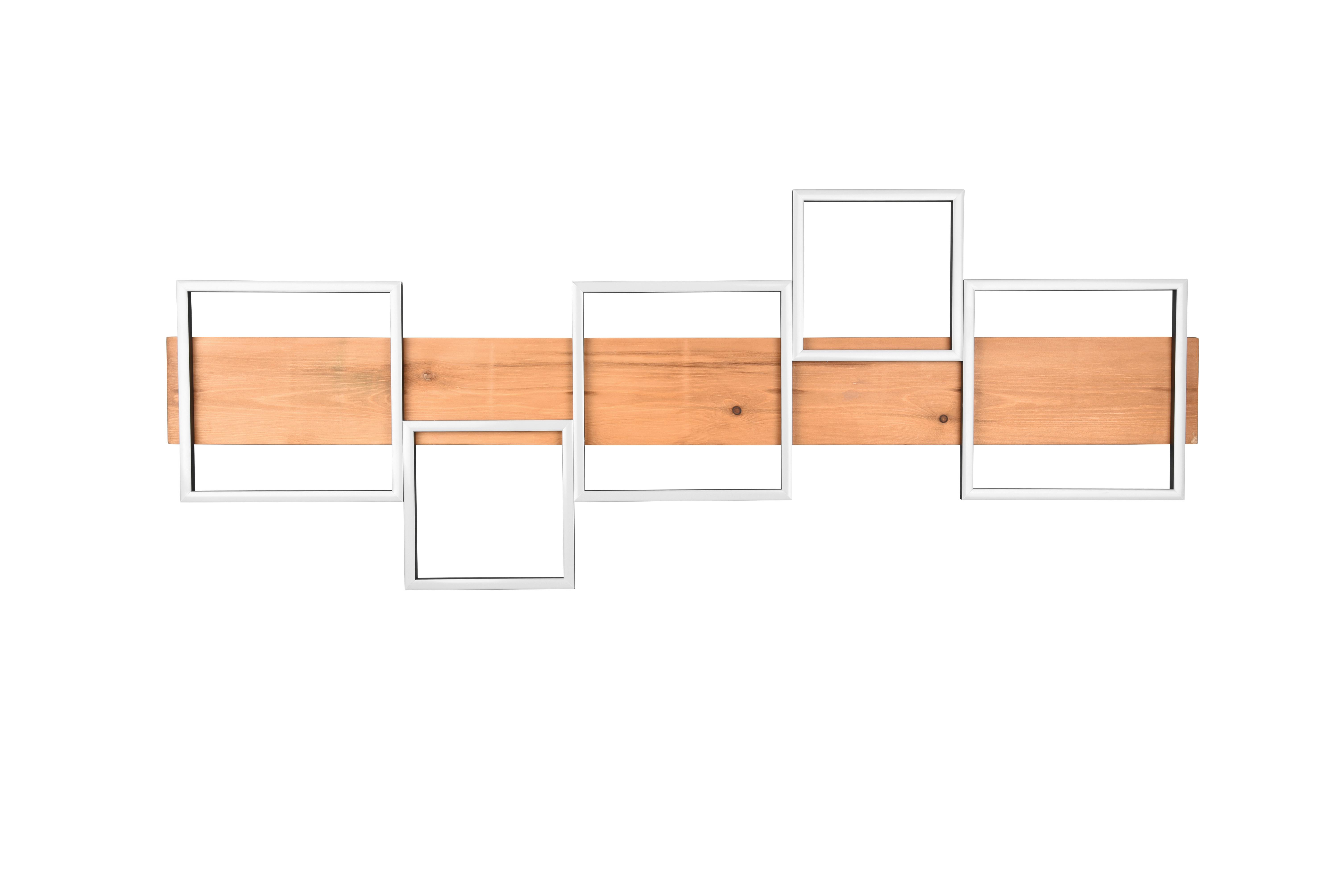Led-deckenleuchte Harper L: 115 Cm, Dimmbar - Schwarz/Braun, Natur, Holz/Metall (115/7,5/44,5cm) - Trio Leuchten