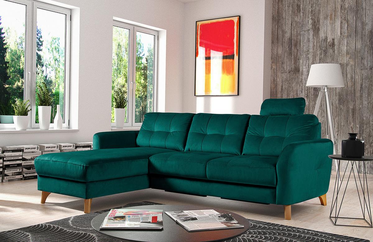 Kopfstütze Nordic, Petrol B: 43 cm - Petrol, Design, Textil (43/18/15cm) - Livetastic