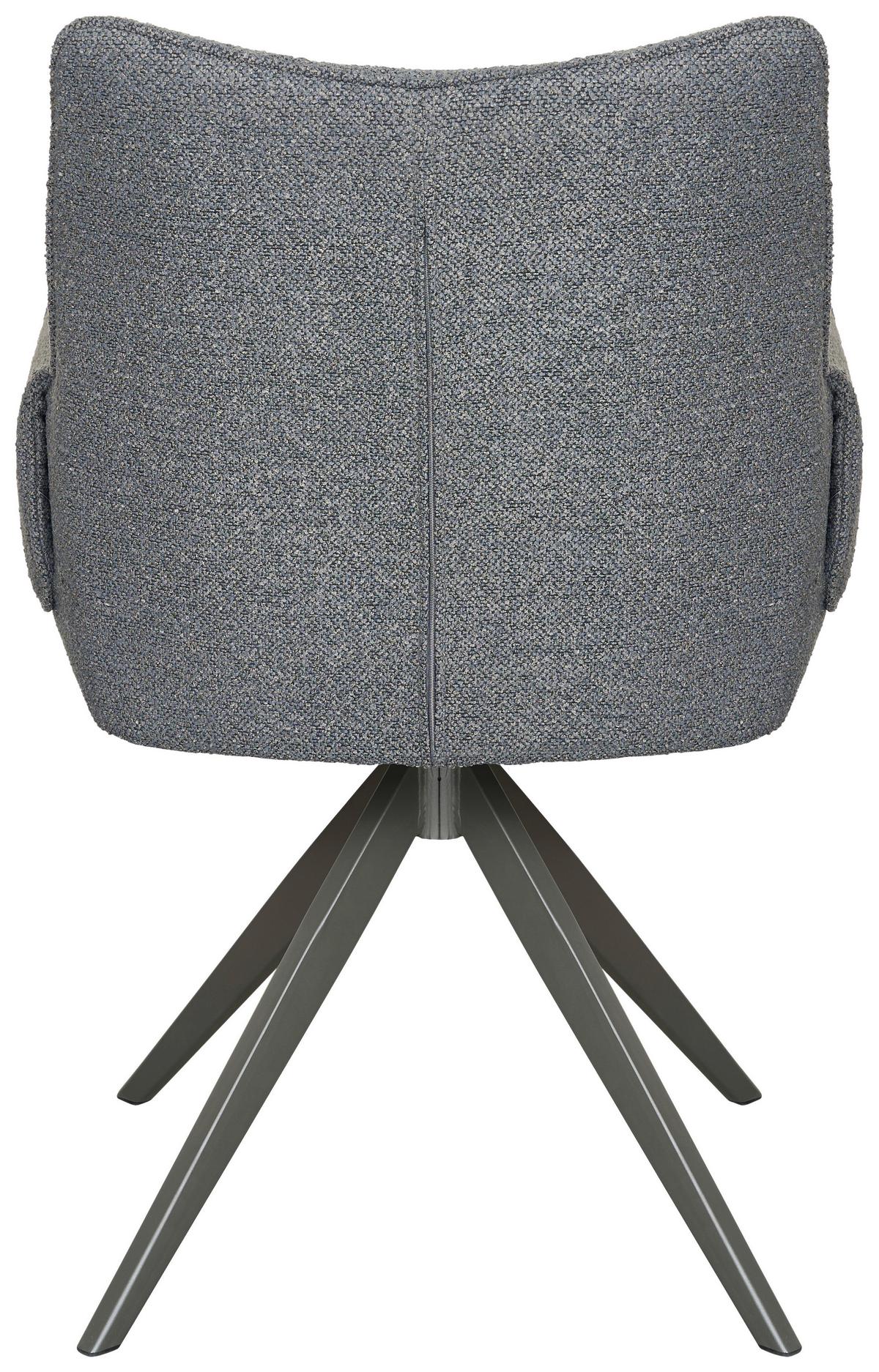 Armlehnstuhl Siena Anthrazit B: 64 cm - Anthrazit, MODERN, Textil/Metall (64/86/65,5cm) - Livetastic