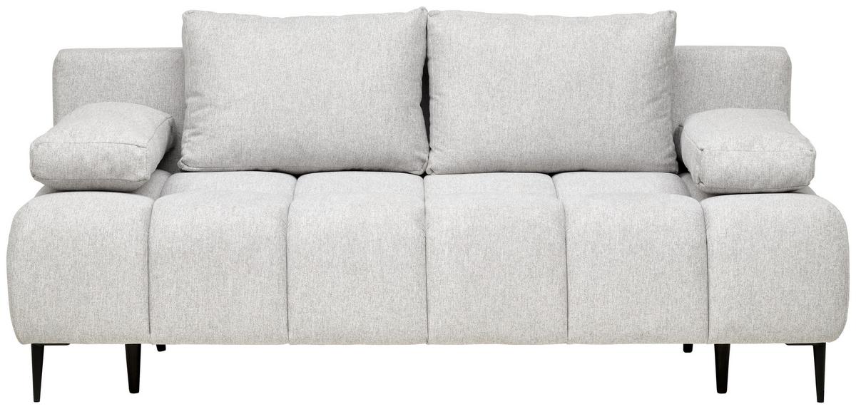 Schlafsofa Bobbio Grau B: 204cm - Schwarz/Grau, MODERN, Textil (204/90/95cm) - MID.YOU
