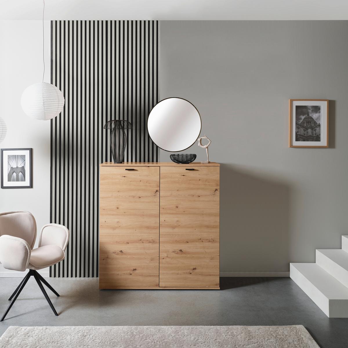 Akustikpaneel Josef - Eichefarben/Weiß, MODERN, Holzwerkstoff/Kunststoff (90/60/2cm)