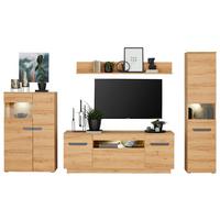 Stapelprogramm Alana - Schwarz, MODERN, Glas/Holzwerkstoff (270,4/195,4/64,9cm)