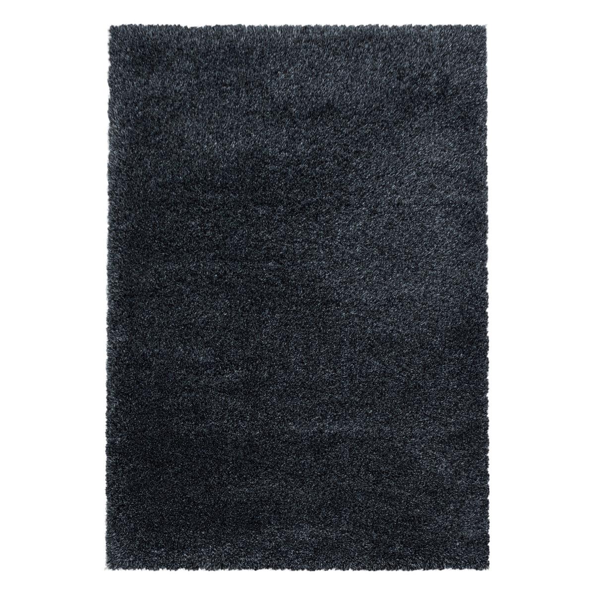 Hochflor Teppich Anthranzit Naturfaser Fluffy 160x230 Cm - Anthrazit, Basics, Textil (160/230cm)