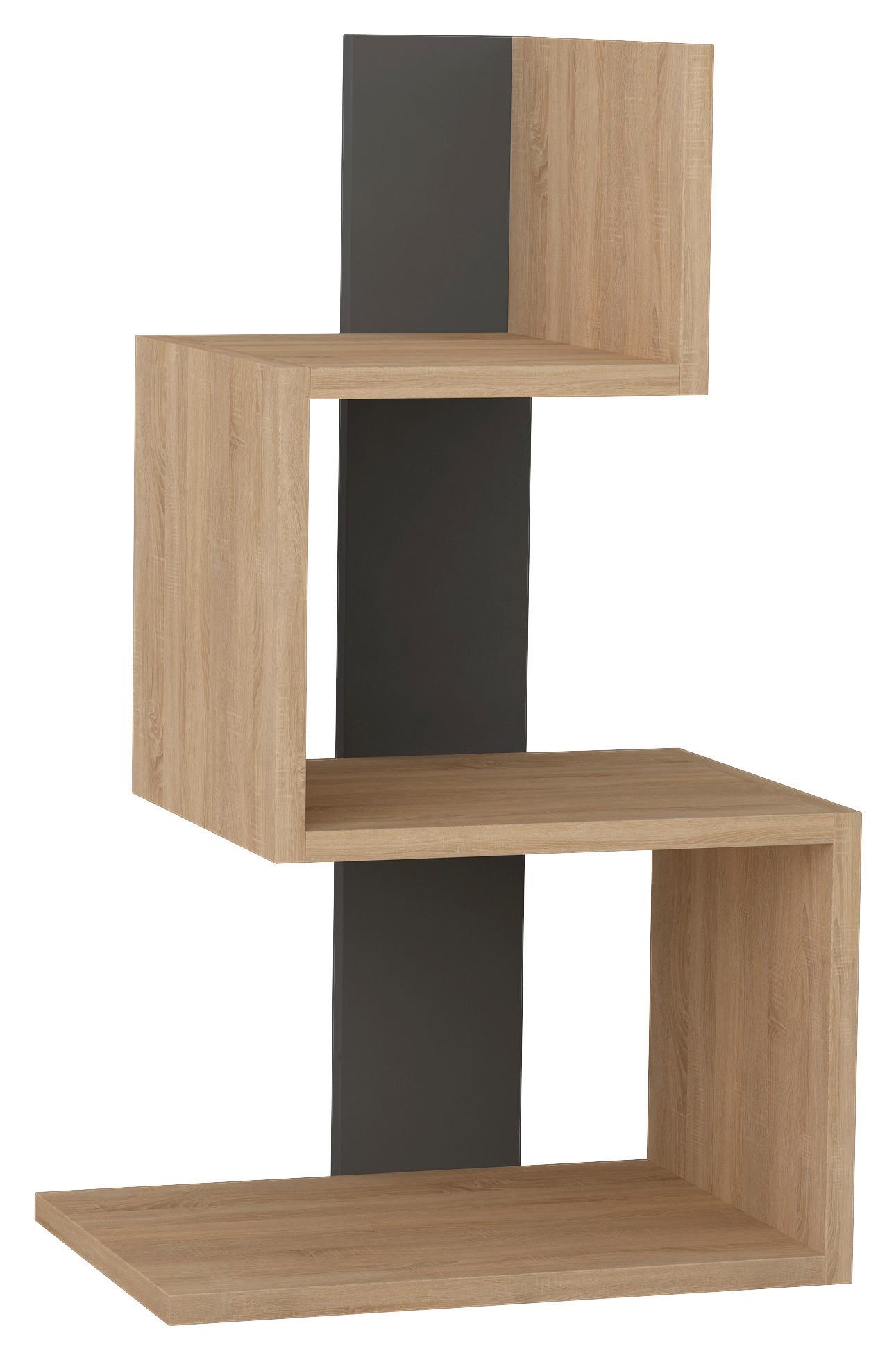 Beistelltisch Rosie Beistelltisch - Eichefarben/Anthrazit, Design, Holzwerkstoff (42/72/30cm) - Livetastic