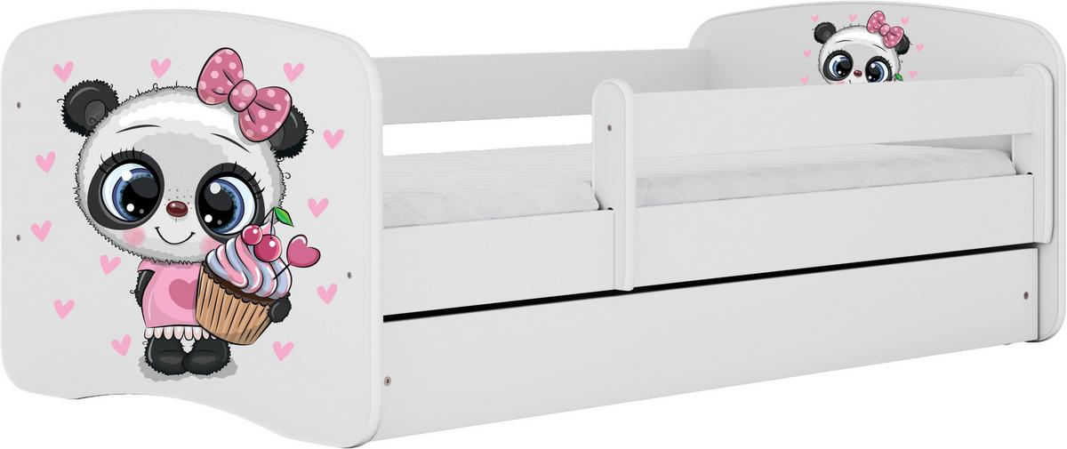 Kinder-/Juniorbett Babydreams inkl. Matratze 80x160 - Birkefarben/Weiß, MODERN, Holz/Holzwerkstoff (80/160cm) - MID.YOU