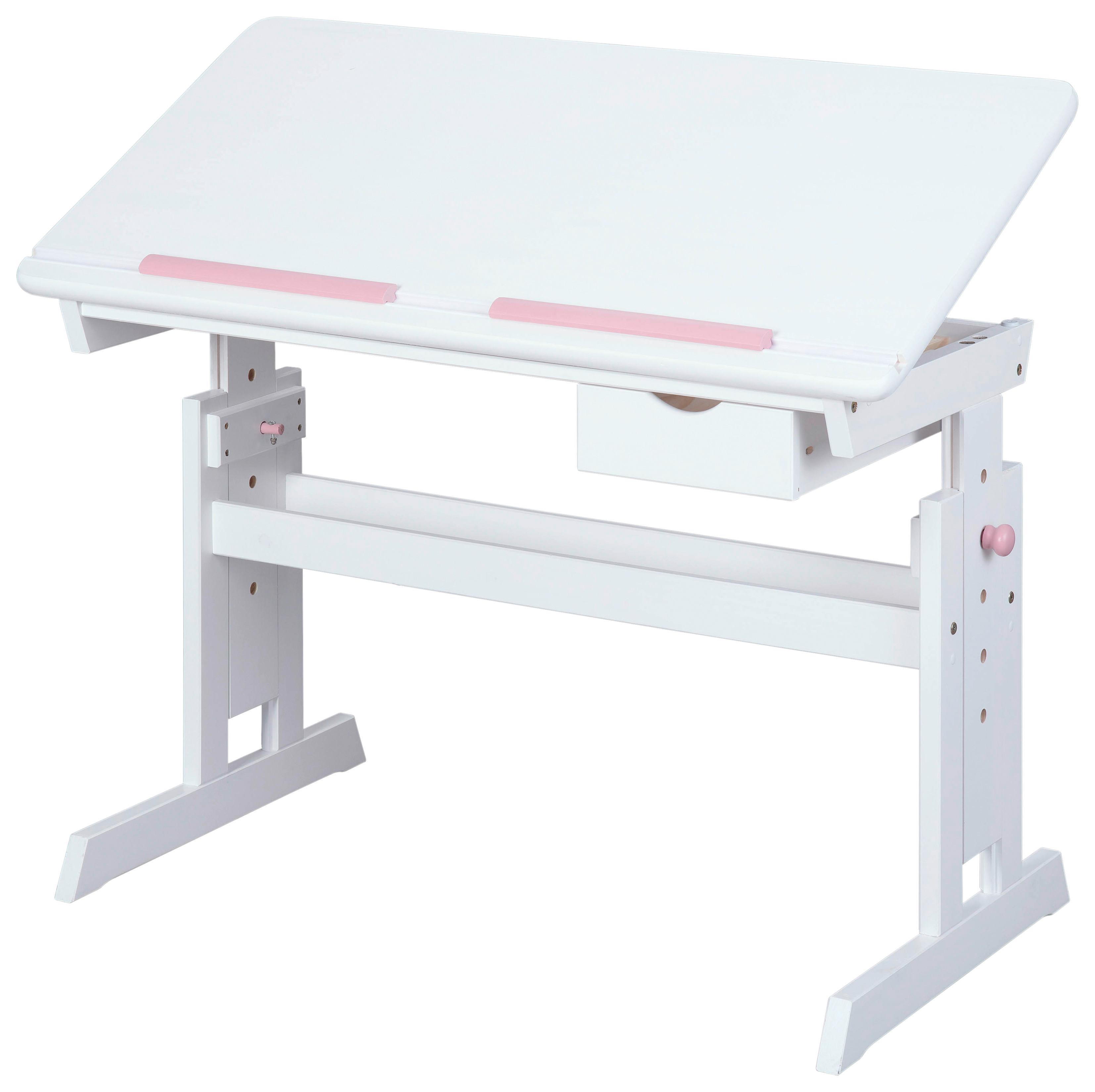 Höhenverstellbarer Jugendschreibtisch mit neigbarer Tischplatte