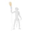 Tischleuchte Monkey White Weiß B: 20 cm - Weiß, Basics, Kunststoff (20/64/20cm)