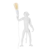 Tischleuchte Monkey White Weiß B: 20 cm - Weiß, Basics, Kunststoff (20/64/20cm)