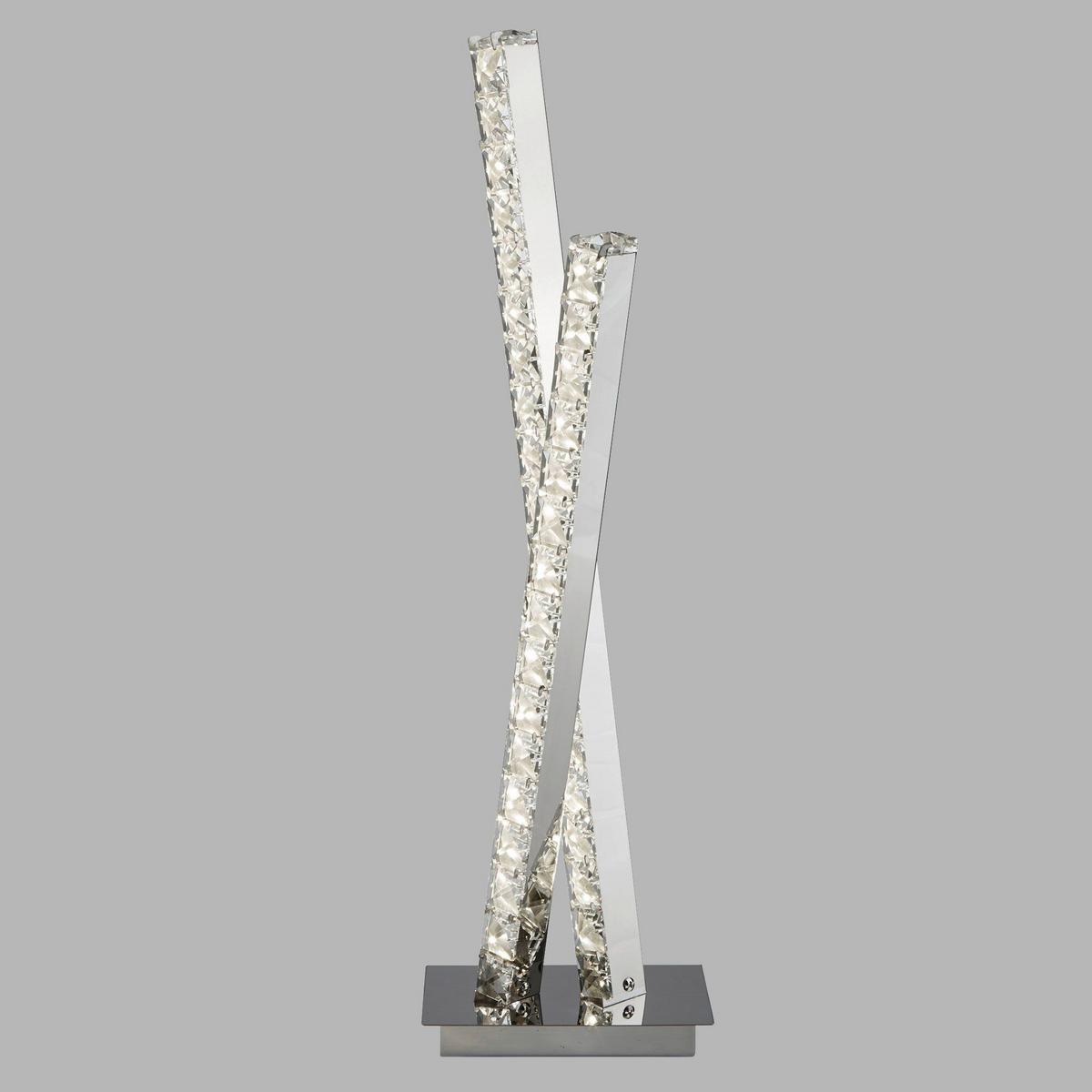 LED-Tischleuchte Eu2111cc - Chromfarben, Design, Glas/Metall (10/16/56cm)