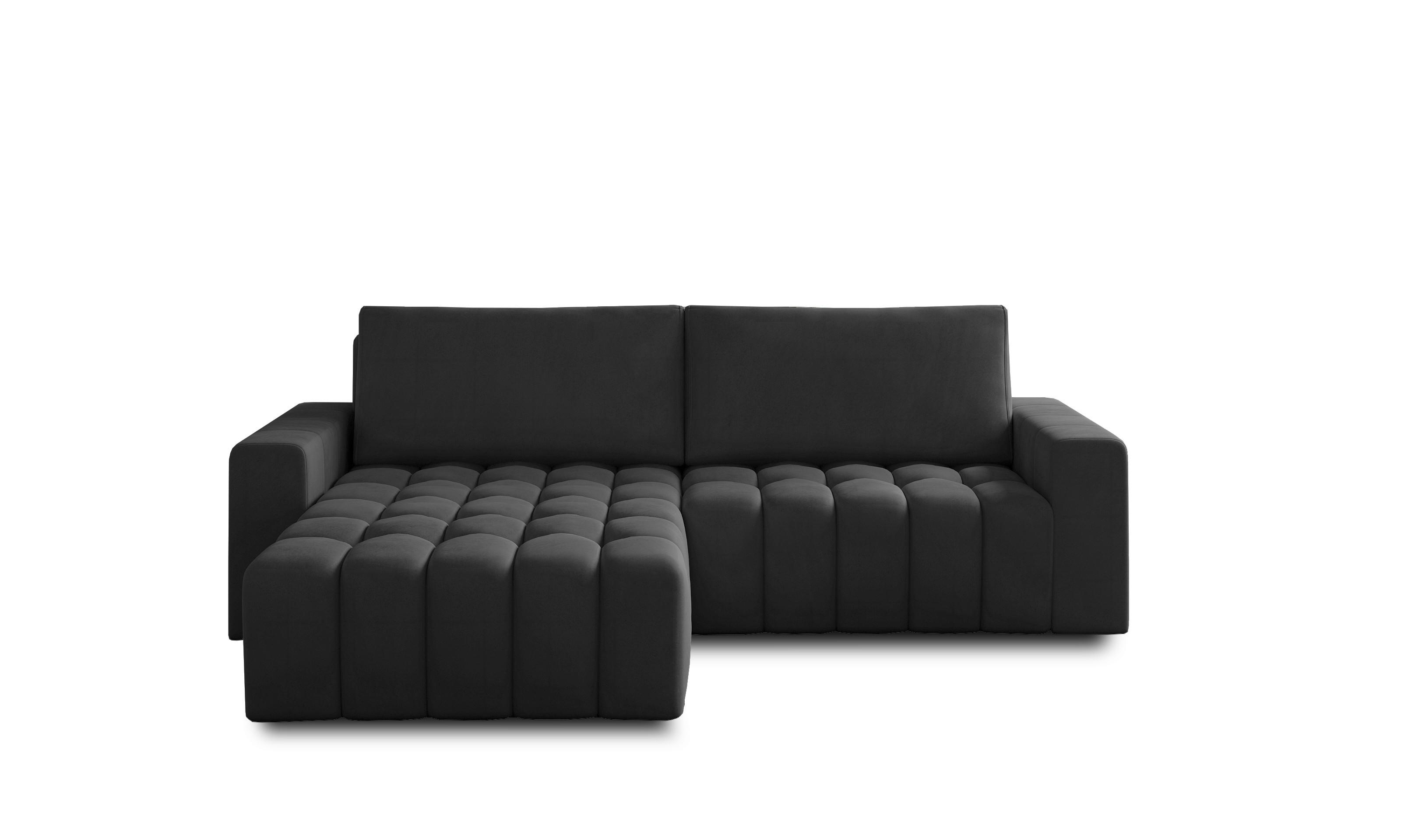 Ecksofa Bonett Anthrazit S: 175x250 Cm - Anthrazit/Schwarz, Design, Textil (175/250cm) - MID.YOU
