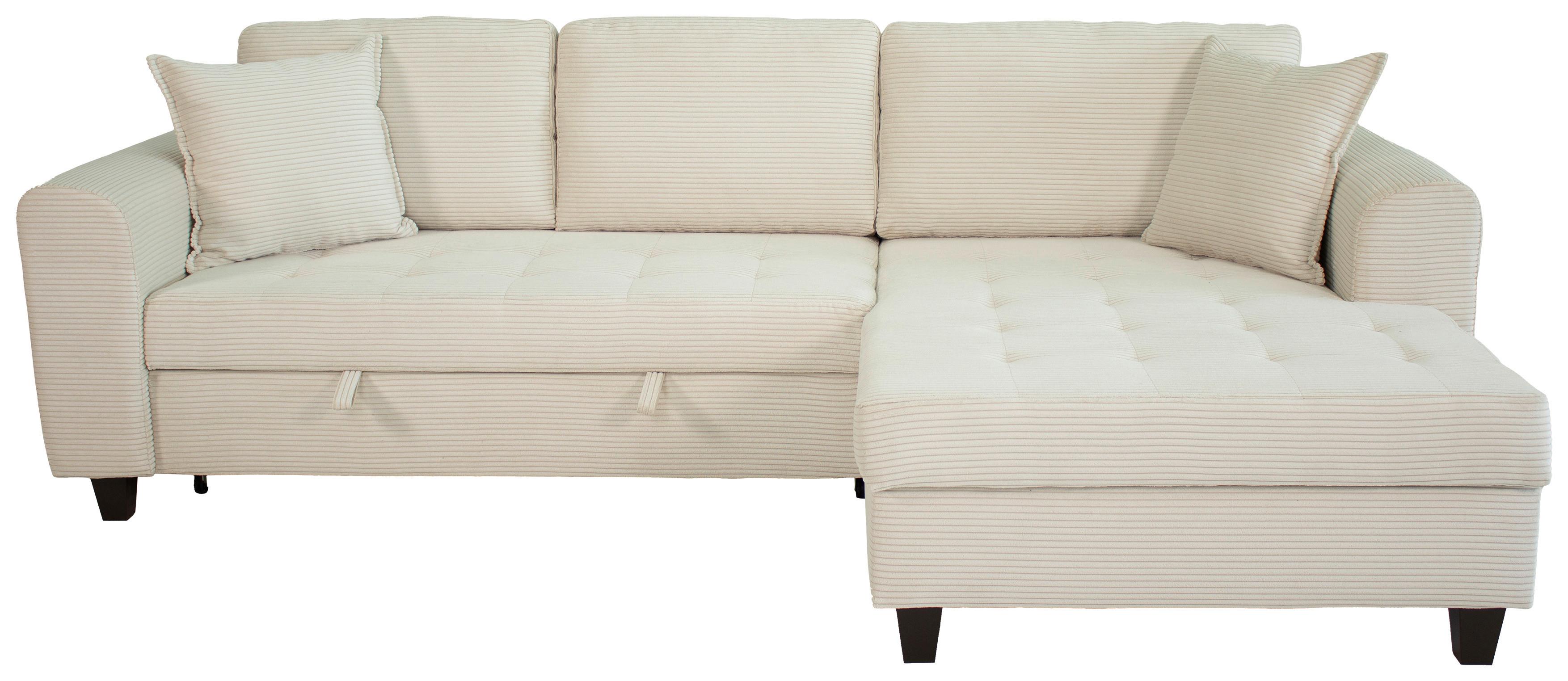 Ecksofa Moritz Creme S: ca. 265x155 cm - Creme, Trend, Textil (265/155cm)