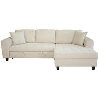 Ecksofa Moritz Creme S: ca. 265x155 cm - Creme, Trend, Textil (265/155cm)