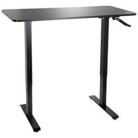 Schreibtisch Stand Cr Schwarz Höhenverstellbar B: 120 Cm - Schwarz, MODERN, Holzwerkstoff/Metall (120/74/60cm) - MID.YOU