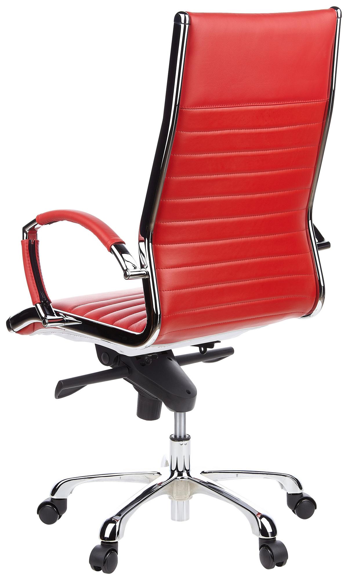 Drehstuhl Parma 20 Rot - Rot, MODERN, Leder/Kunststoff (60/125/50cm) - MID.YOU