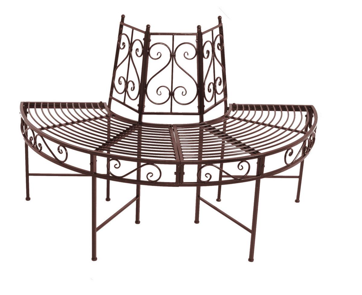 Baumbank Metall 2-sitzer Narvi Rostfarben - Rostfarben, MODERN, Metall (124/82/63cm)