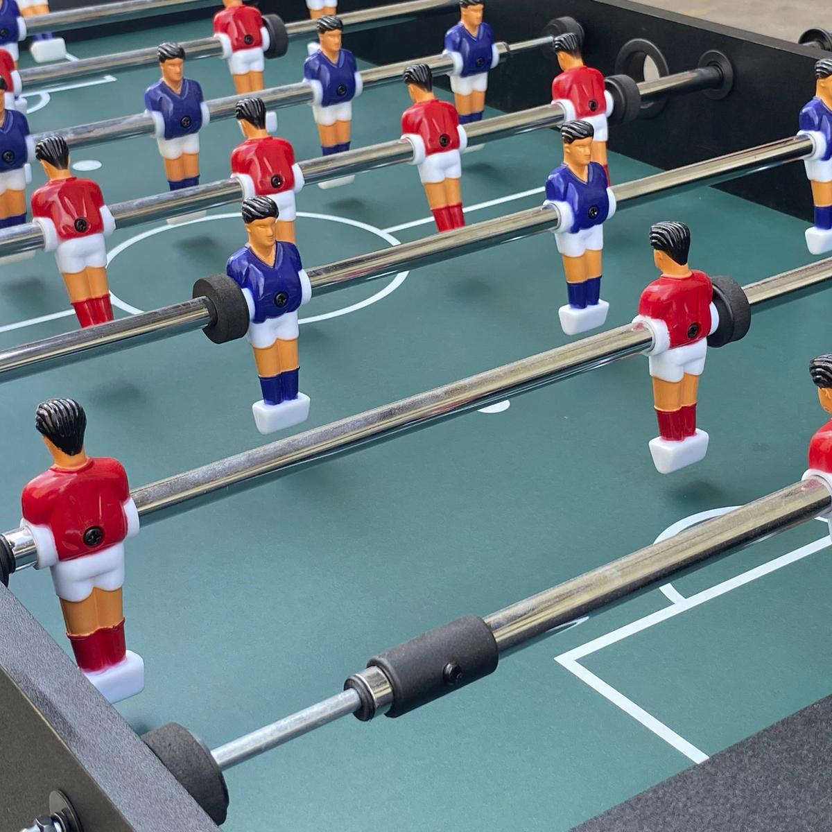 Tischfußball Holz Schwarz 2 Bälle, klappbar - Schwarz, KONVENTIONELL, Holz (61/81/122cm) - Ambia Garden