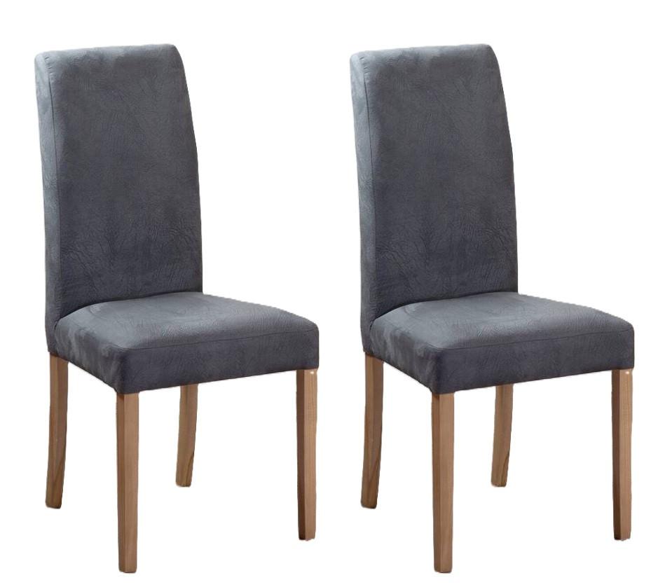 Stuhl-set Duisburg Stuhl Titanic Grau/a. Eiche B: 42 Cm - Eiche Artisan/Grau, KONVENTIONELL, Holz/Textil (42/98/63cm) - MID.YOU