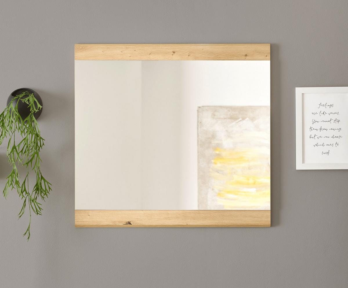 Wandspiegel Nola Eiche Artisan B: 80 Cm - Eiche Artisan, Design, Glas/Holzwerkstoff (80/75/2cm) - MID.YOU