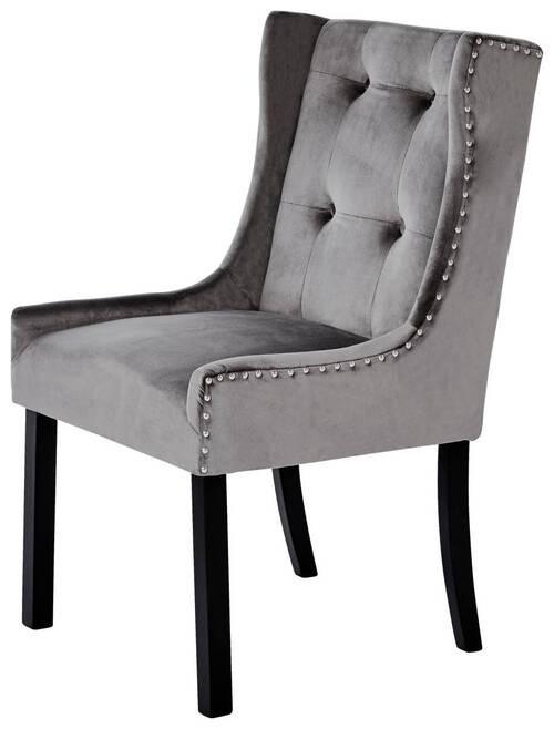 Stuhl Savik Norfolk Anthrazit/Schwarz B: 57 cm - Anthrazit/Schwarz, MODERN, Holz/Textil (57/64/99cm) - Livetastic