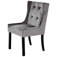 Stuhl Savik Norfolk Anthrazit/schwarz B: 57 Cm - Anthrazit/Schwarz, MODERN, Holz/Textil (57/64/99cm) - Livetastic