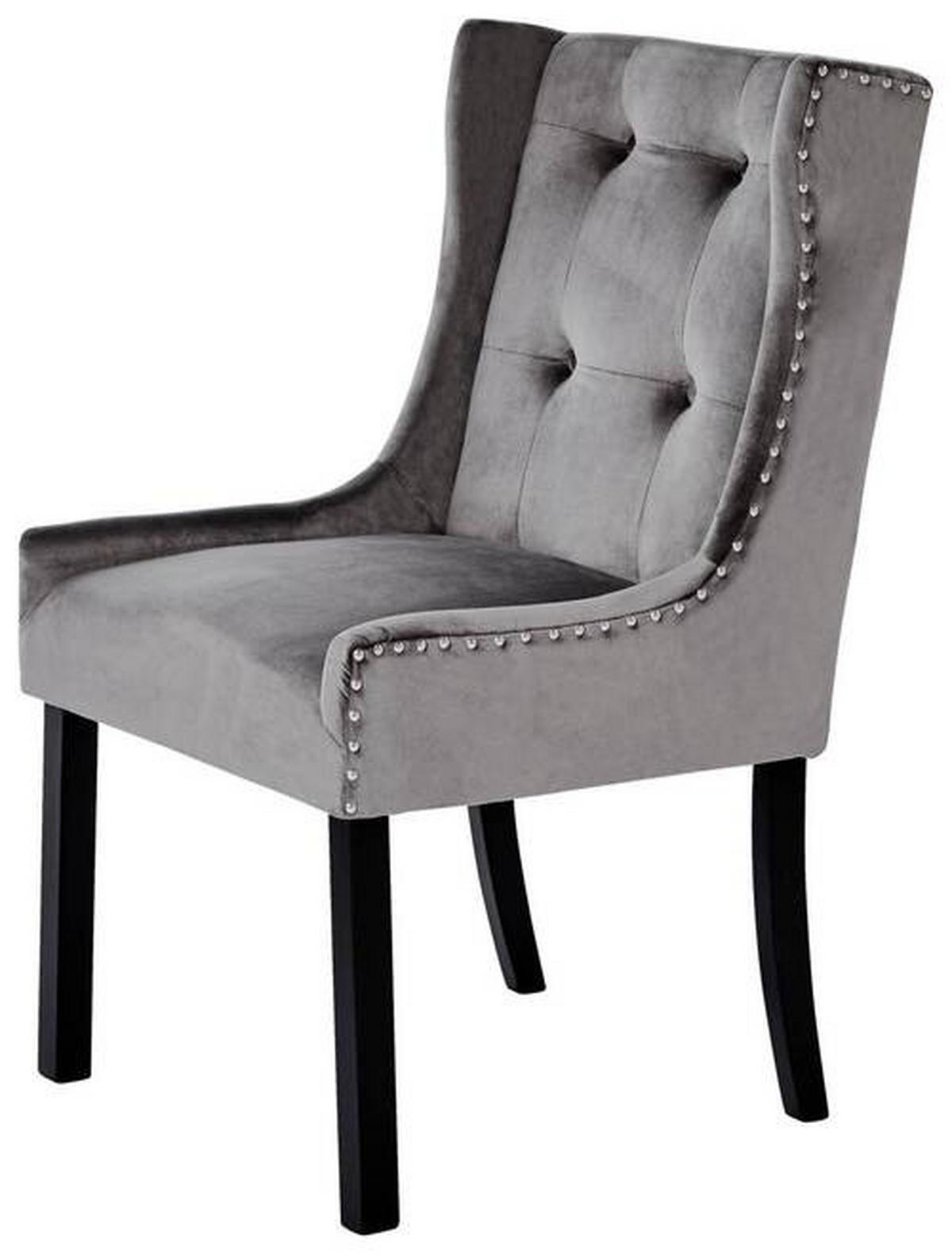 Stuhl Savik Norfolk Anthrazit/schwarz B: 57 Cm - Anthrazit/Schwarz, MODERN, Holz/Textil (57/64/99cm) - Livetastic