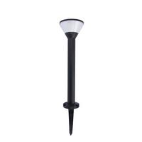 Solarleuchte Karlo Weiß Schwarz D: 13 Cm - Schwarz/Weiß, Basics, Kunststoff/Metall (13/45cm)