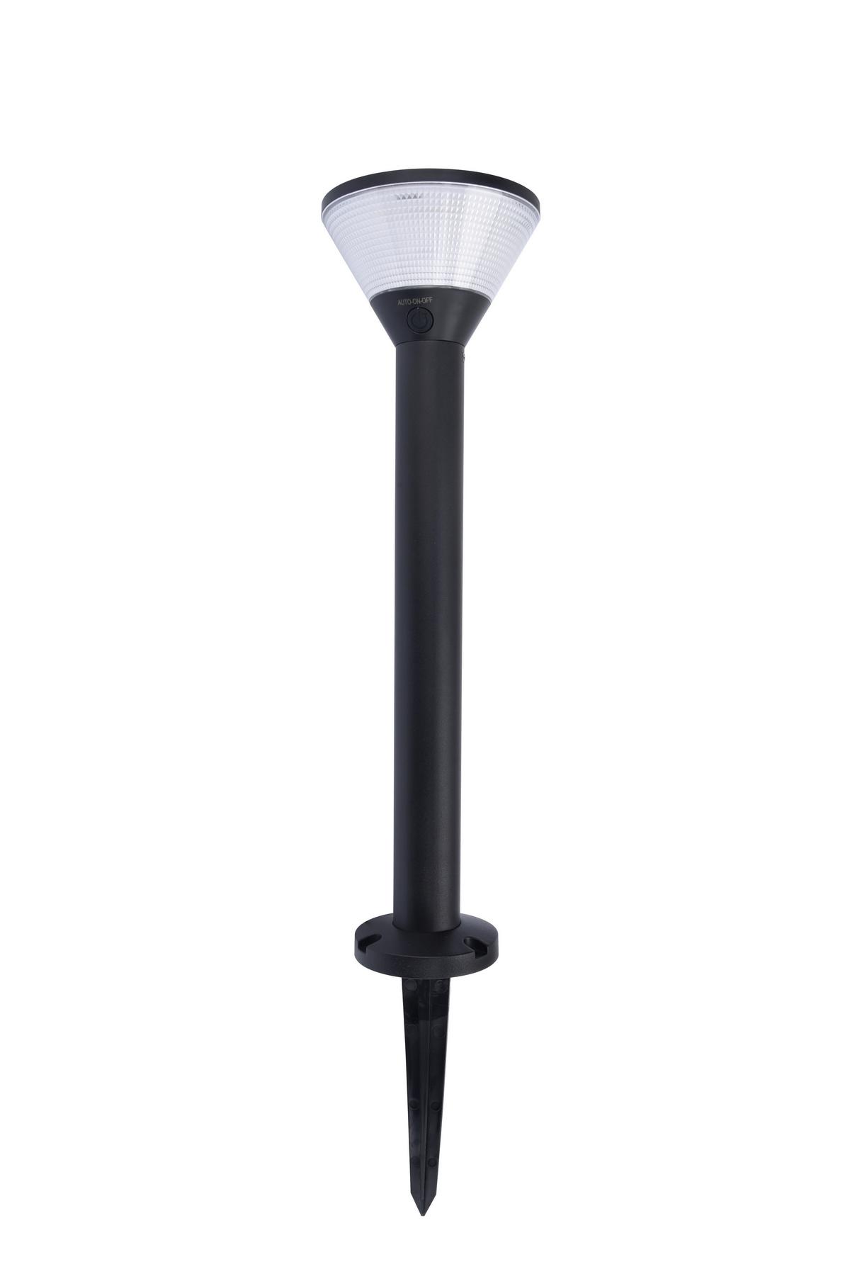 Solarleuchte Karlo Weiß Schwarz D: 13 Cm - Schwarz/Weiß, Basics, Kunststoff/Metall (13/45cm)