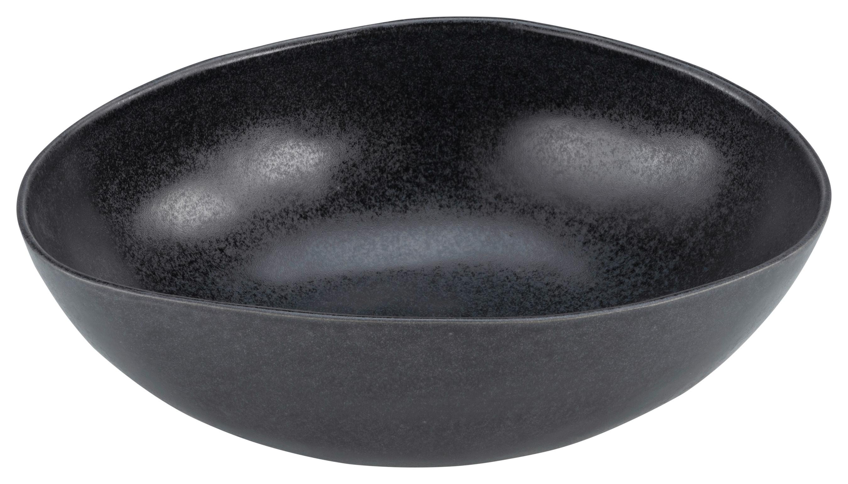 Miska Na Šalát Gourmet-M, Ø: 26,5cm - čierna, Moderný, keramika (26,5/21/9cm) - Premium Living